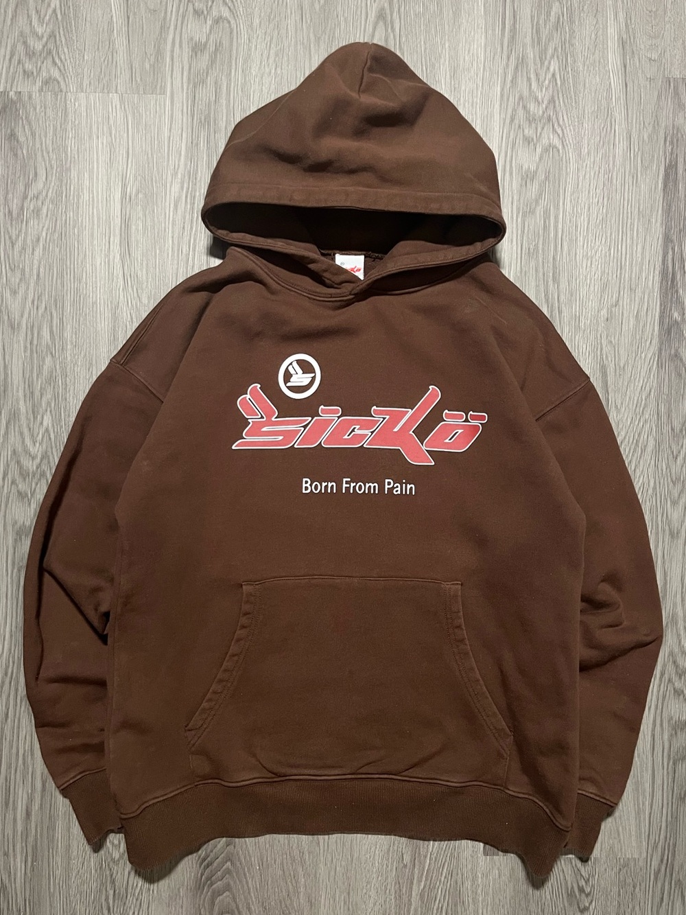 Sicko Born From Pain Björk Ian Connor Brown Hoodie Long sleeve medium sweater